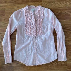 J. Crew Pink Pinstripe Button Down